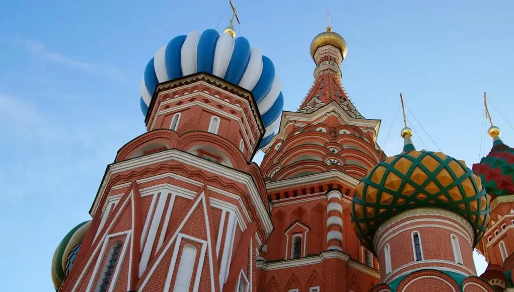 St. Basil's Cathedral on Red Square in Moscow, Russia