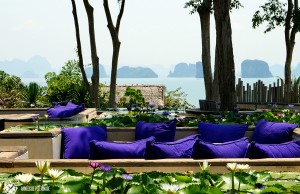 The bar of the six senses luxury hotel in Koh Yao Noi