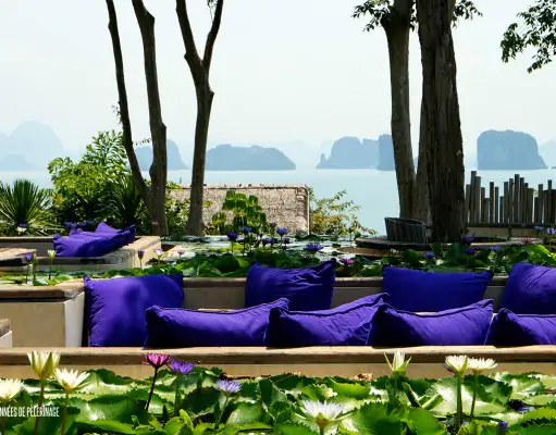 The bar of the six senses luxury hotel in Koh Yao Noi
