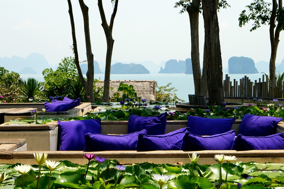 The Bar at six senses koh yao noi with a spectacular view over phang nga bay