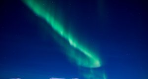 Seeing the northern lights in SPitsbergen, Svalbard