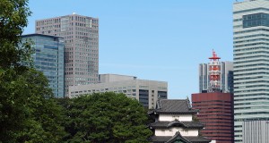 The old part of the imperial palace in Tokyo - once known as Edo castle