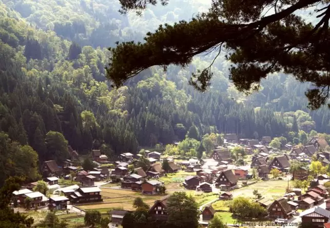 A view from above on the village of Shirakawa-go in Japan - on of the best things to do in Japan