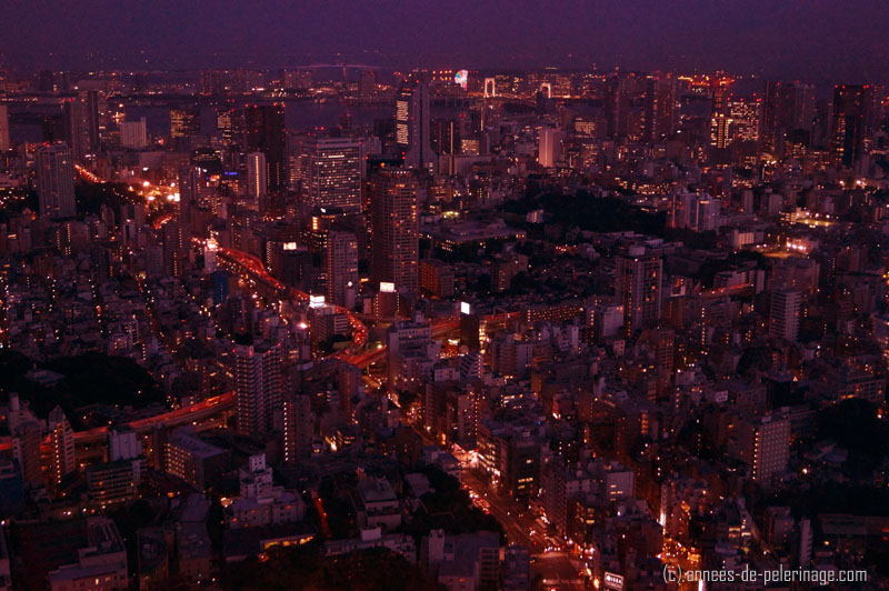 View onto the skyline of Tokyo from Mori Towers in Roppongi Hills