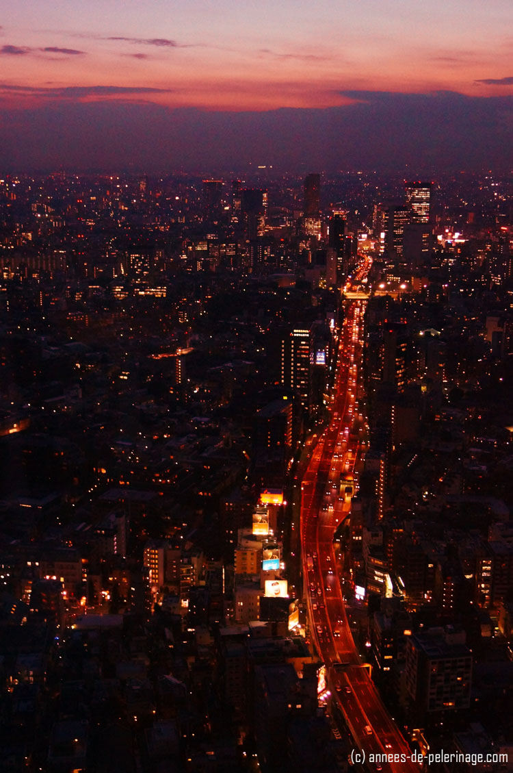 The Tokyo Skyline at night seen from the Mori Tower at Roppongi Hills