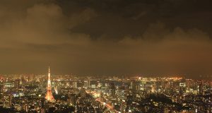 View from the Mori Towers in Roppongi Hills at night night. Best view in Tokyo