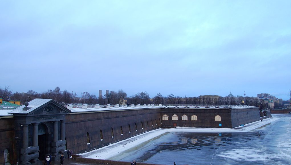 Peter and paul fortress St petersburg in winter