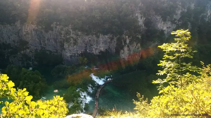 The deep canyons of Plitvice Lakes National Park in Croatia