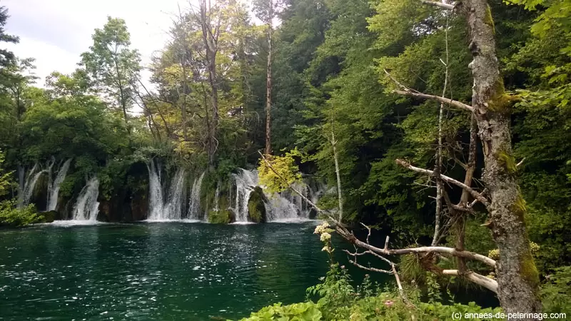 A small waterfall in Plitvice Lakes National Park Croatia