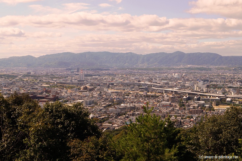 The breath-taking view over Kyoto from the top of Mount Inari at Fushimi Inari Taisha