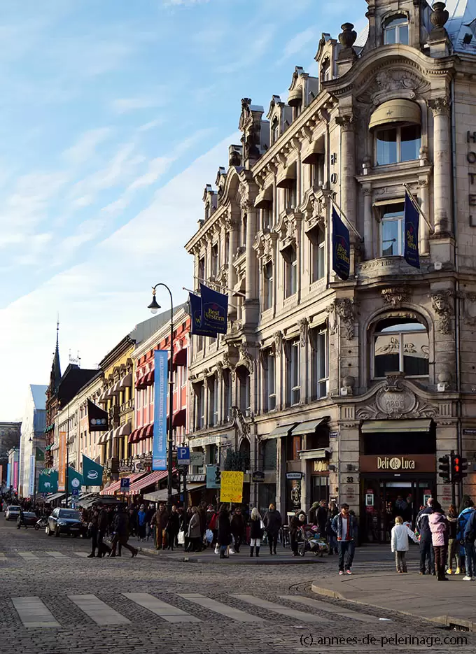 View along Oslo's famous shopping street Karl Johans Gate - one of the things to do in oslo