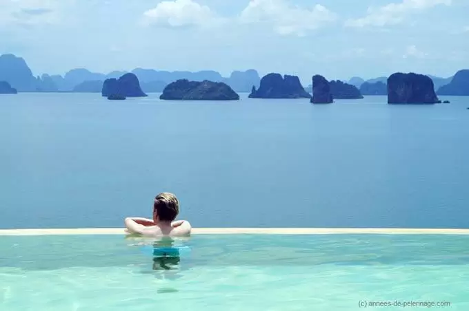 The infinitypool at six senses koh yao noi. I even packed my own pillow for this trip.