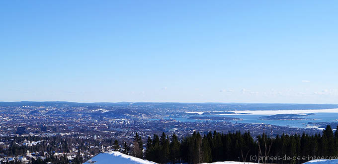 The view from Holmenkollen over oslo