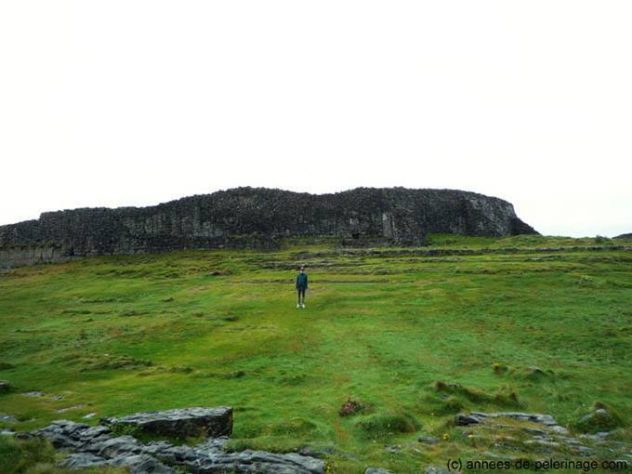 Me in front of the outer wall of Dún Aonghasa (Dun Aengus) on Aran Islands, Ireland