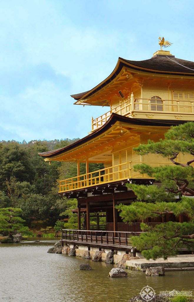 The golden temple called Kinkaku-ji in Kyoto Japan.