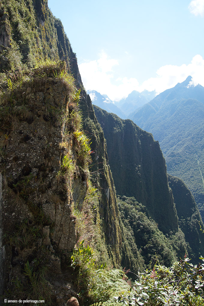 The almost verticale incline leading up to wayna picchu