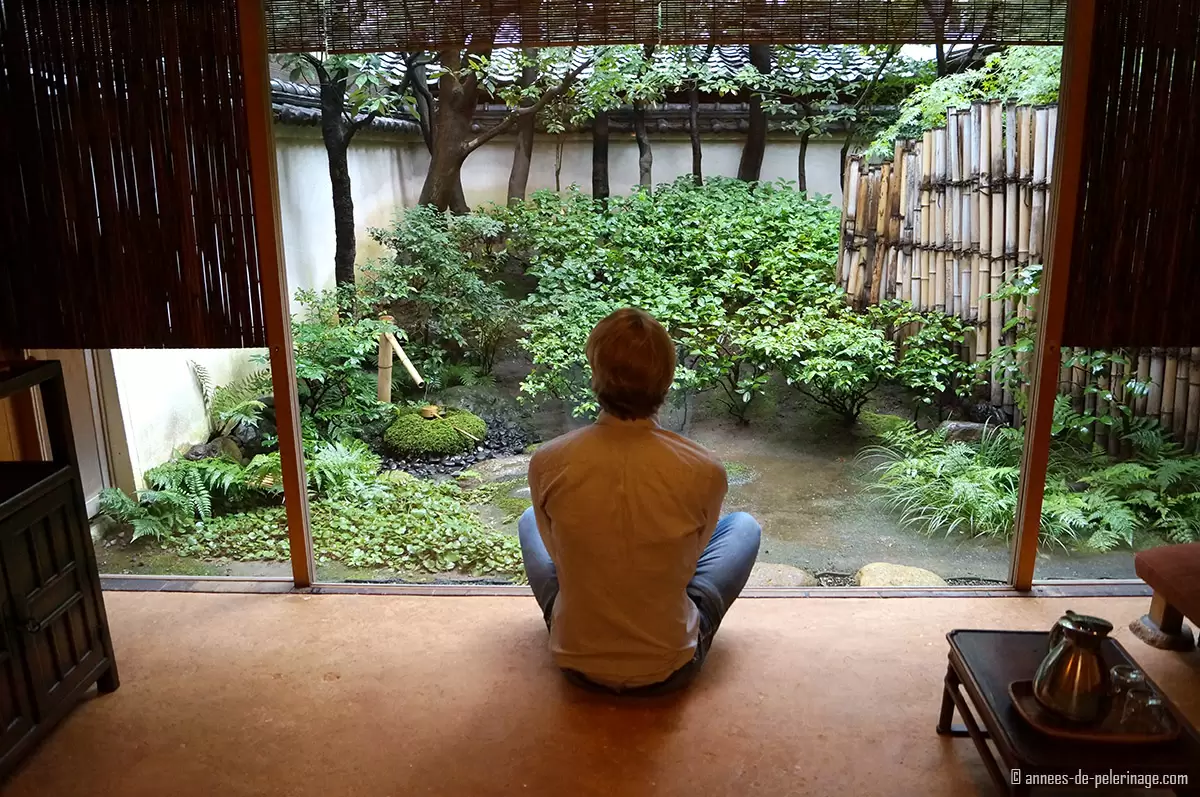 enjoying the en suite zen garden tawaraya ryokan