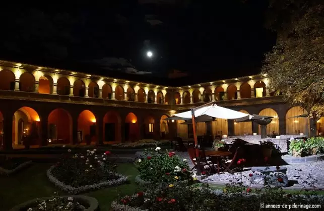 The Belmond Monasterio luxury hotel in Cusco Peru at night