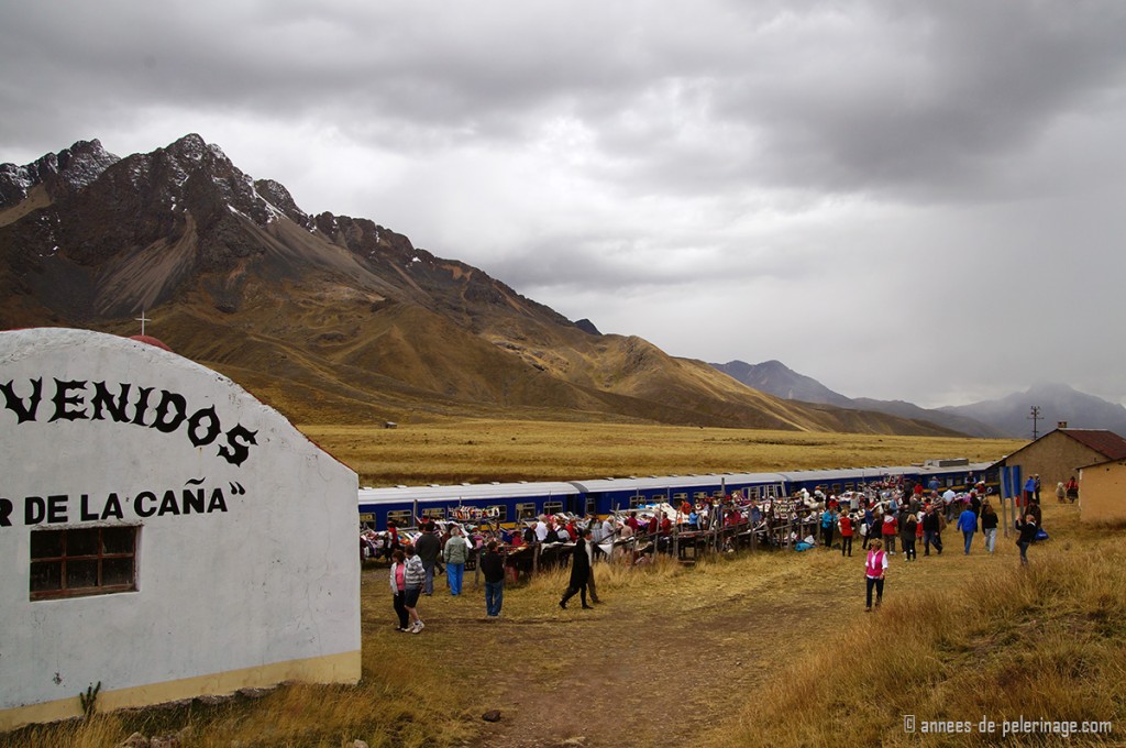 The market at the highest point of the Andean Explorer - La Raya pass