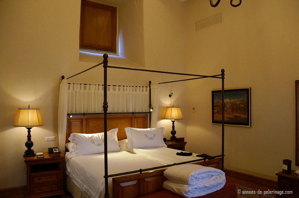 The bedroom at the Belmond Palacio Nazarenas in Cusco