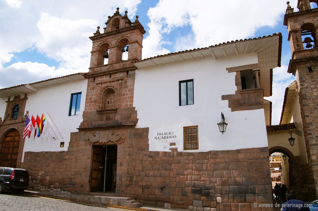 The historic entrance of the Belmond Palacio Nazarenas in Cusco