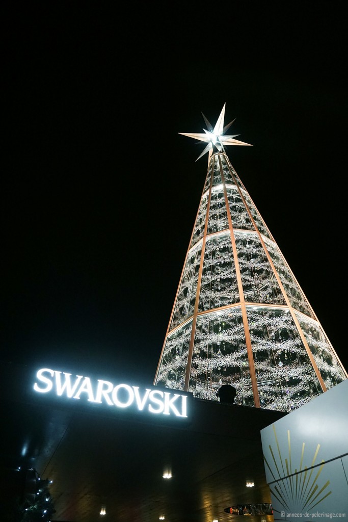 A Swarovski crystal christmas tree on the Christmas Market in Innsbruck, Austria