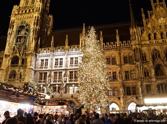 The Christmas market and Christmas tree in Munich