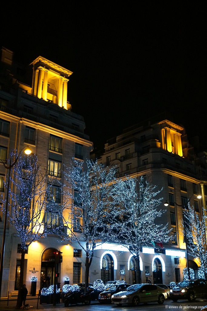 The Four Seasons hotel George V in Paris on the avenue George V near the Champs Elysee