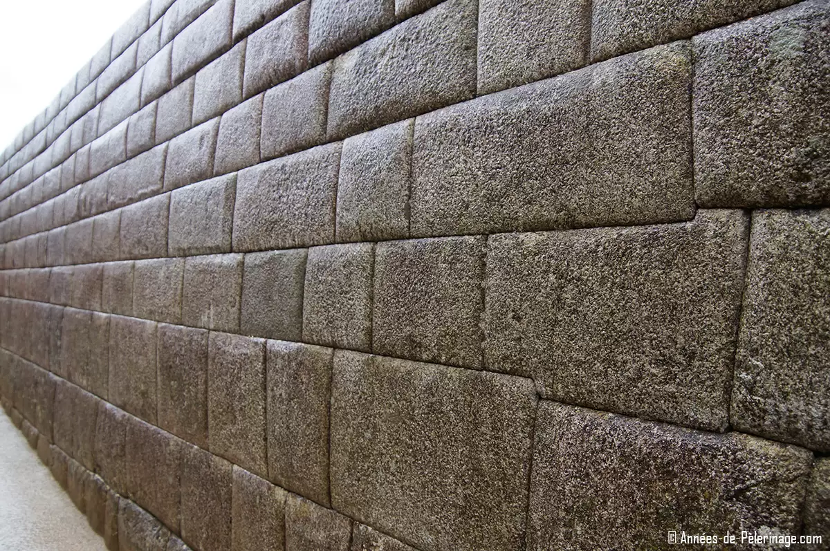 The perfect masorny of the Artisans wall in the royal sector of Machu Picchu