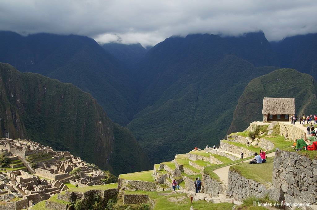 The house of guardians in Machu Picchu, often also called Watchmen's hut. As most people come here for the sunset, when it's still pretty cold, do put some long sleeved stuff on your Machu Picchu packing list