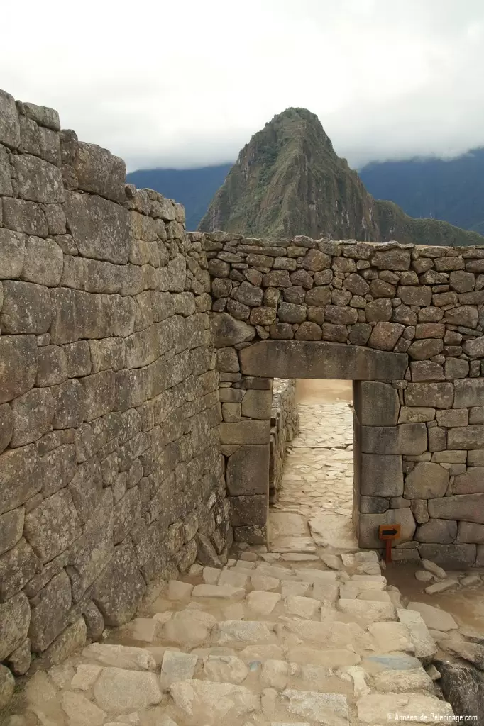 The main city gate of Machu Picchu