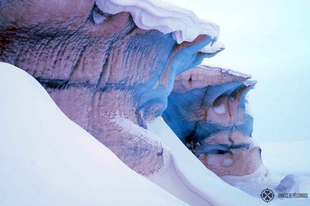 A beautiful ice formation - entrance to an ice cave in Spitsbergen