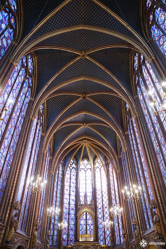 The outstanding stained-glass windows of Saint-Chapelle in Paris. Of all the things to do in Paris, this really is my favorite spot