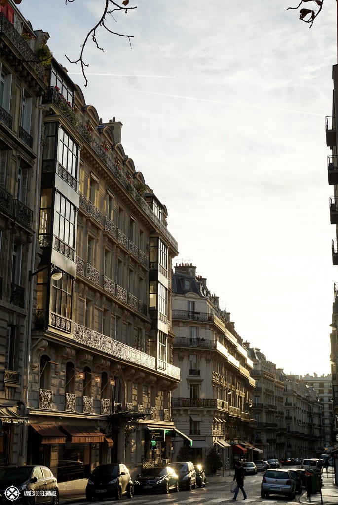 The streets of Paris in milky morning light