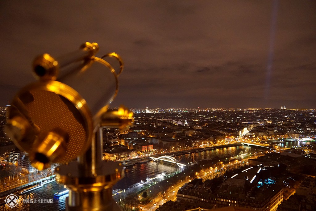 View from the Eifel Tower at night - best view in Paris