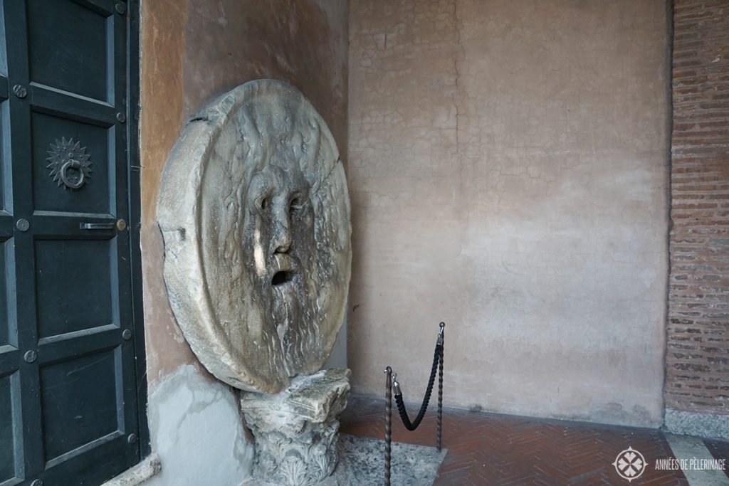 The Bocca della verita in Rome In the portico of Santa Maria in Cosmedi