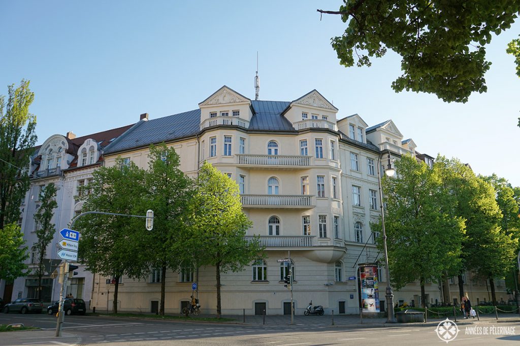 View on Adolf Hitler's apartment in Munich, once located on the second floor