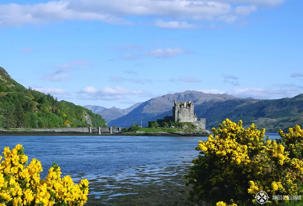 Eilean Donan Castle in Scotland, near the bridge to the Isle of Skye