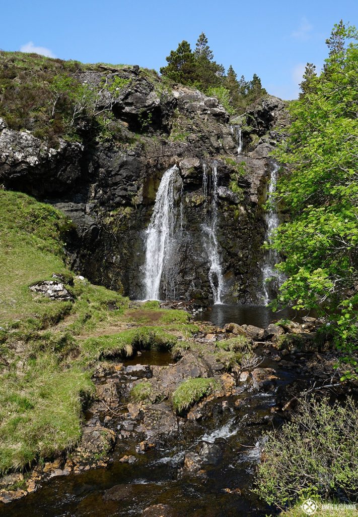 Waterfalls at the Fairy pools on the Isle of Skye in Scotland