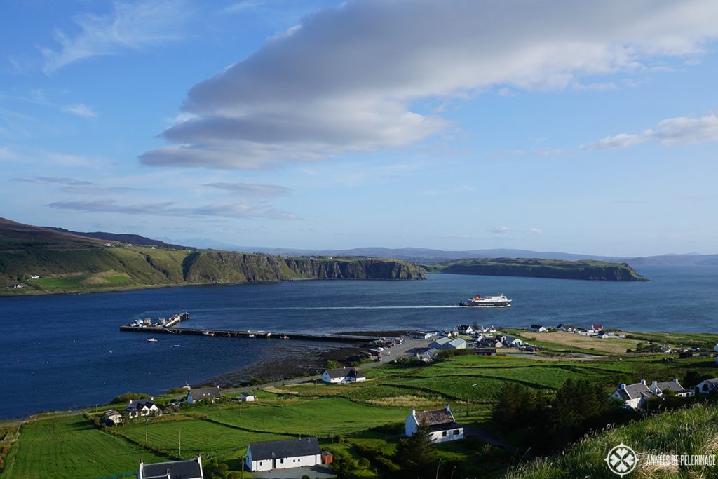 The ferry to the Isle to the outer Hebrides on the Isle of Skye in Scotland