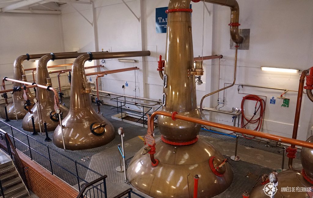Inside Talisker Whiskey distillery on the Isle of Skye in Scotland