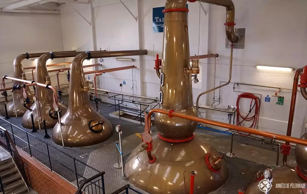 Inside Talisker Whiskey distillery on the Isle of Skye in Scotland