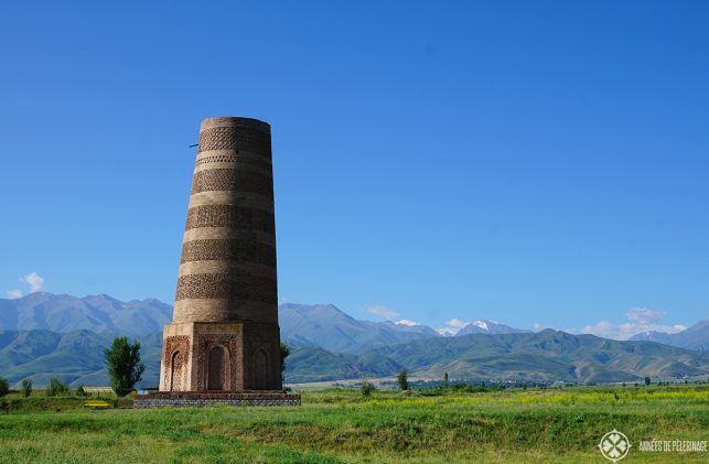 The famous Burana Tower, quite close to the capital Bishkek. Of all the things to do in Kyrgyzstan, this is what most tourists will cover.