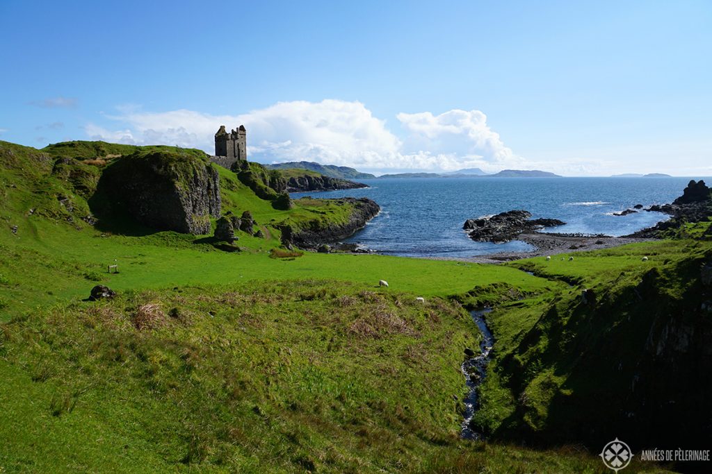 Gylen Castle ruin on Kerrerea Island near Oban Scotland