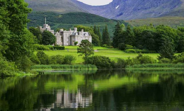 The Iverlochy Castle luxury hotel in Scotland near fort William