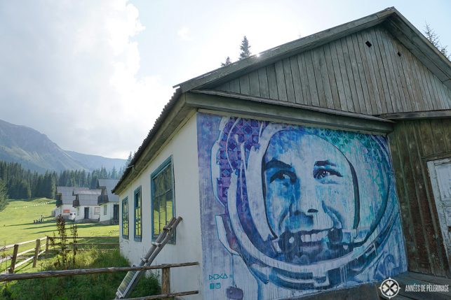 The former house of yuri gagarin near Jetti Ogus in Kyrgyzstan.