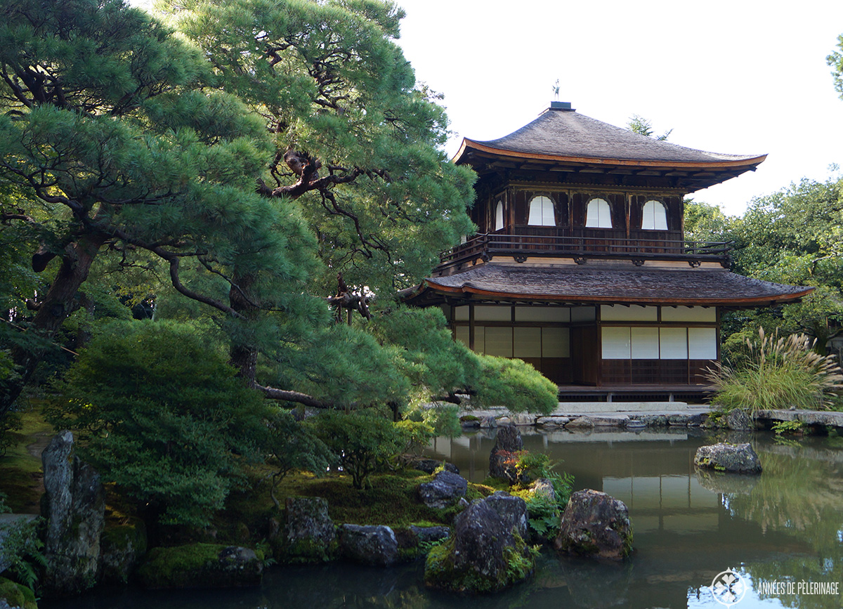 The ginkaku-ji Silve temple in Kyoto and its beautiful garden