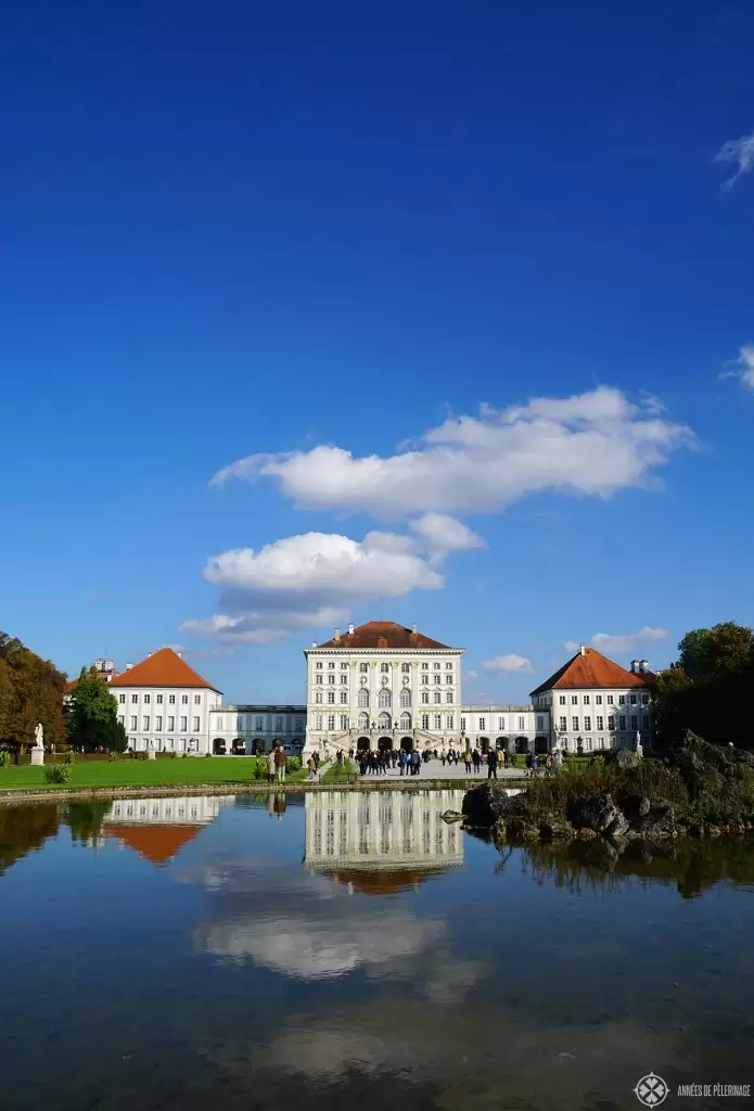 Castle Nymphenburg in Germany in fall.