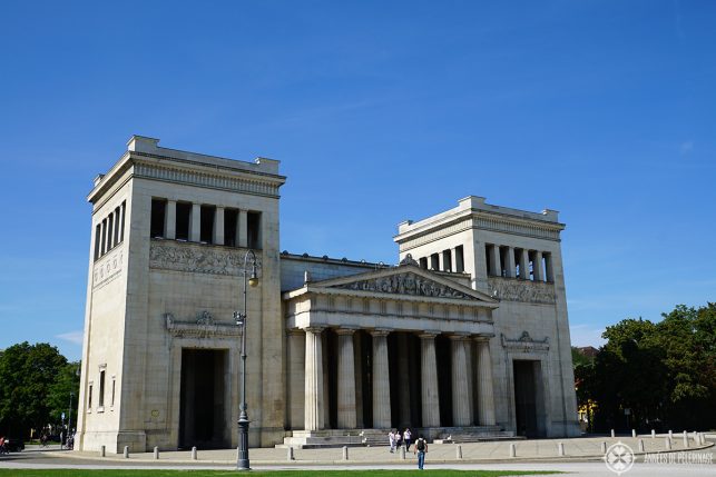 The Königsplatz in Munich. Most hop-on-bus tours come here as well.