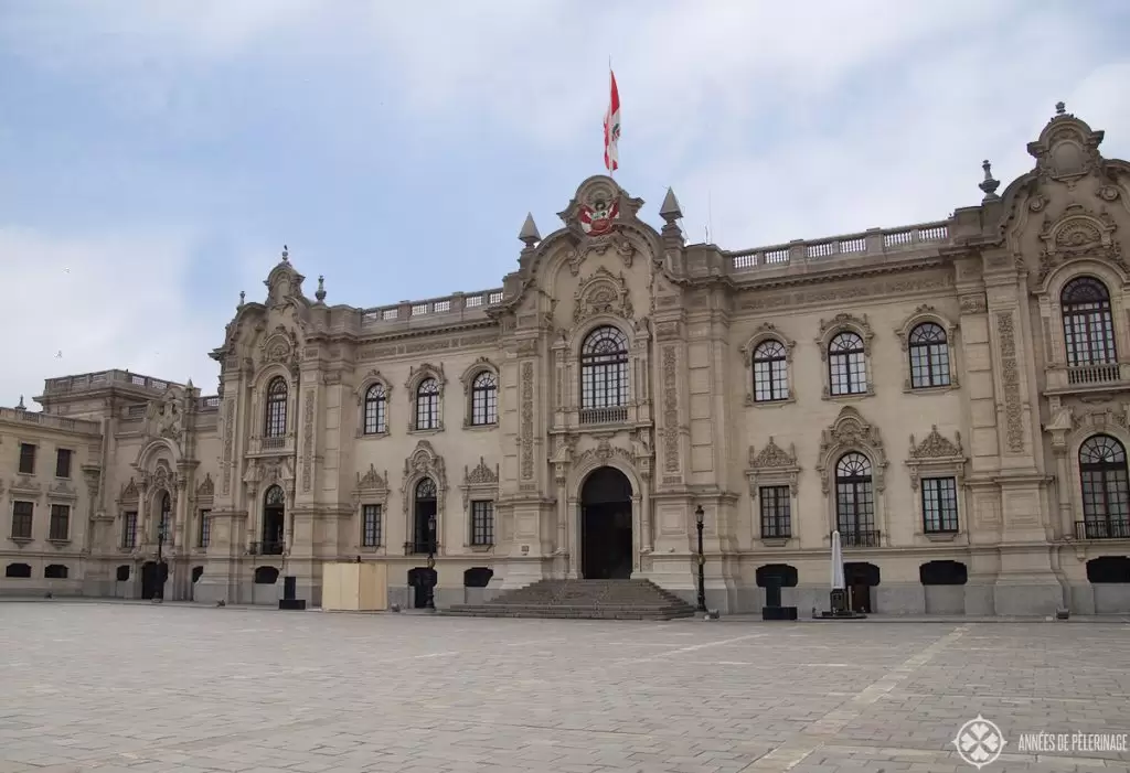 The presidental palace (Palacio de Gobierno) in Lima Peru